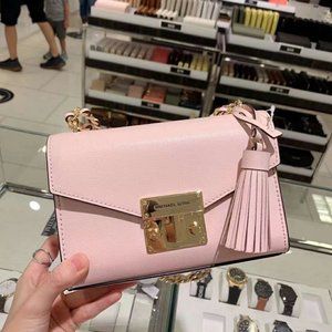 MK ROSE SMALL CROSSBODY BAG LEATHER POWDER BLUSH